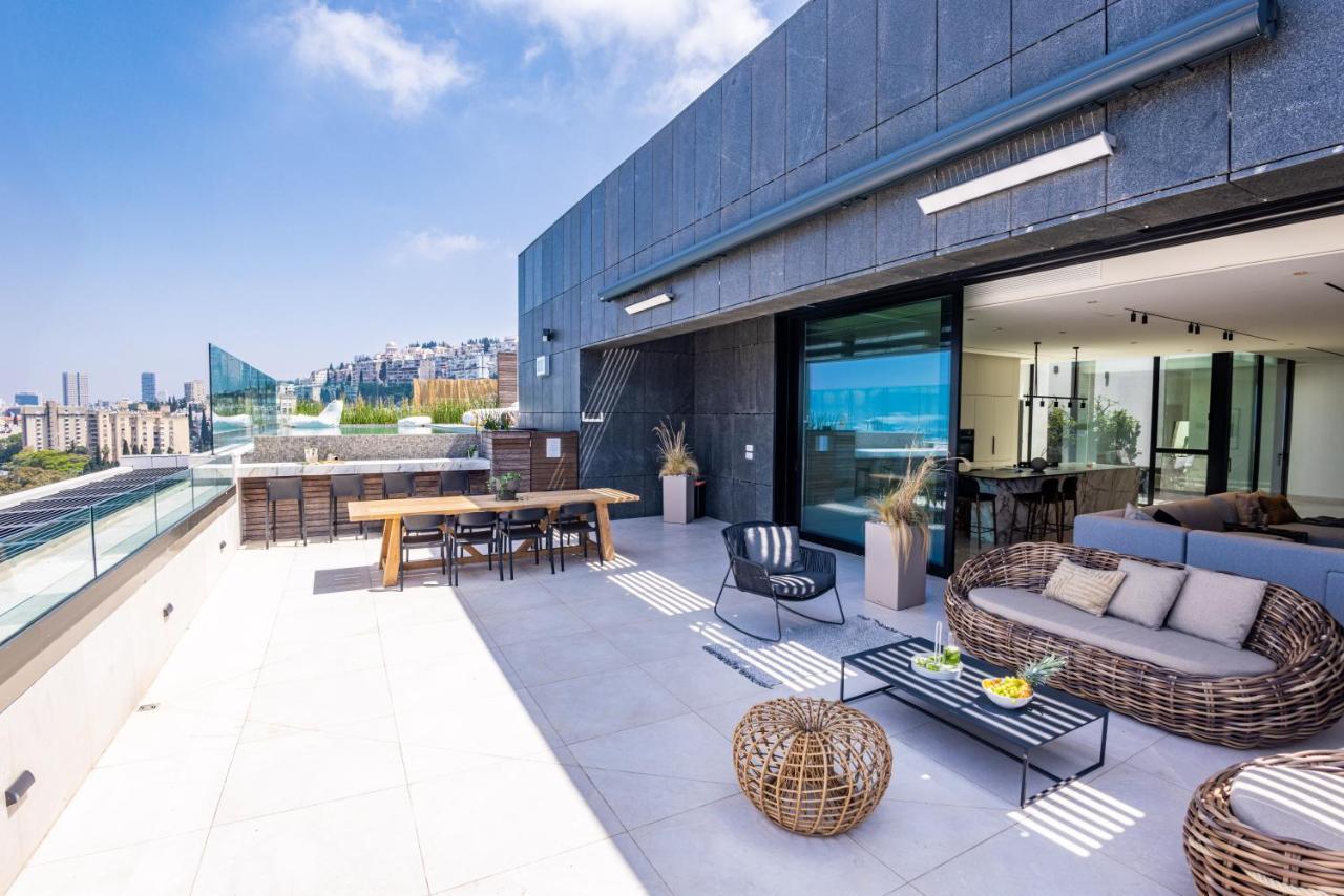 Serene - Infinity Cview Pool - 4 Bedrooms Luxury Penthouse Haifa Exterior photo